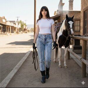 "Gitano" (Made in Chili) Vintage/Retro, Stone/Acid Wash, Size 16R Jeans NWOT